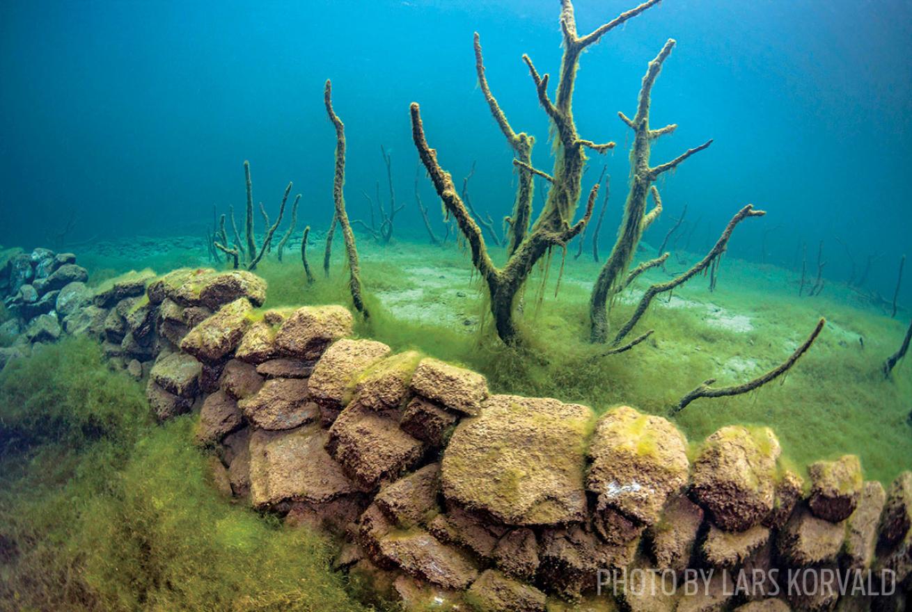 scuba diving underwater village in Norway