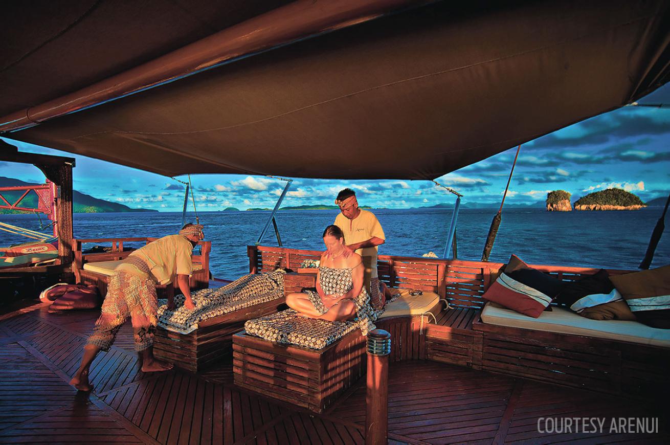 scuba diving aboard the Arenui in Raja Ampat