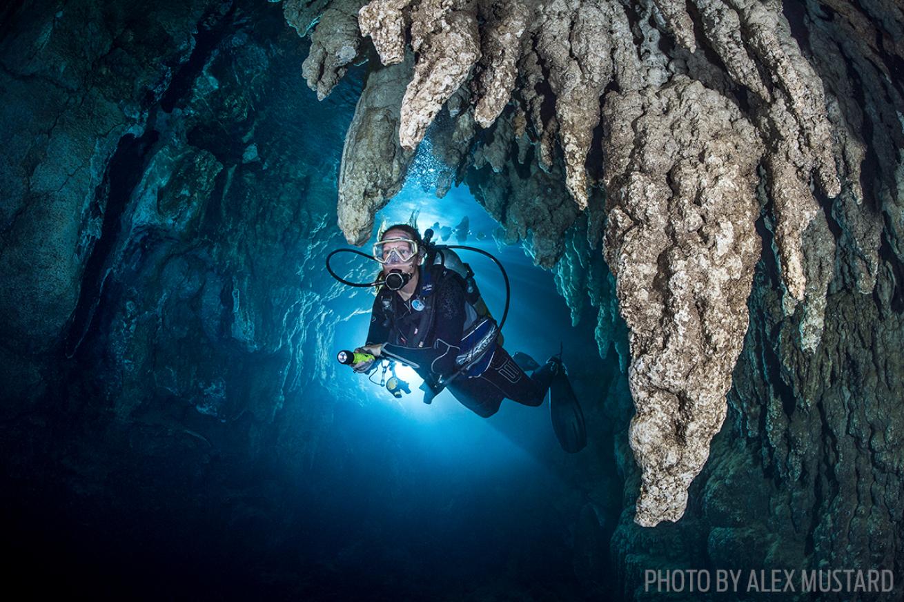 scuba diving chandelier cave