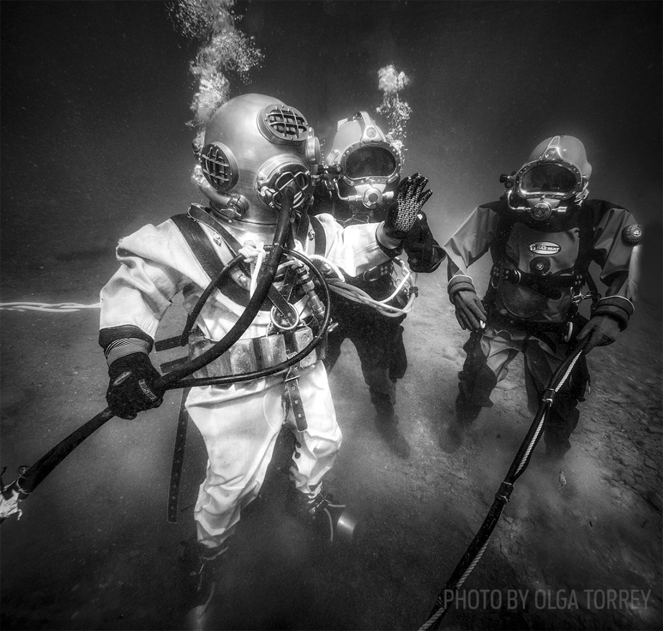 scuba diving vintage gear