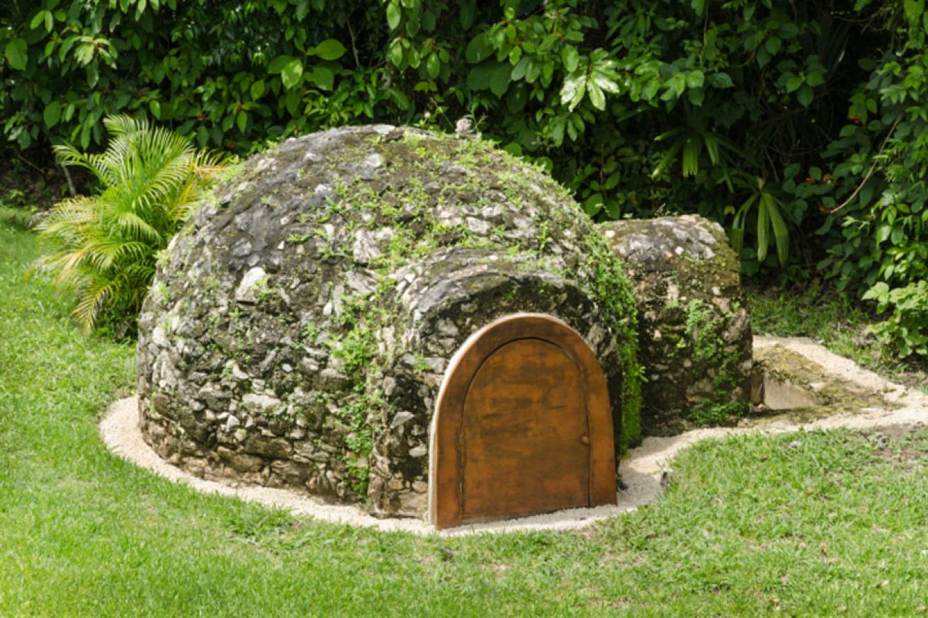 Sweat-lodge style steam huts