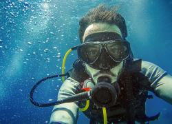 calming a panicked diver