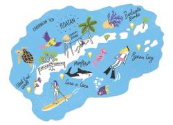 Roatan scuba diving site map