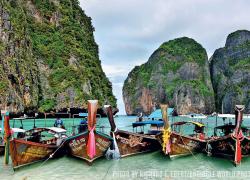 Thailand travel longtail boats